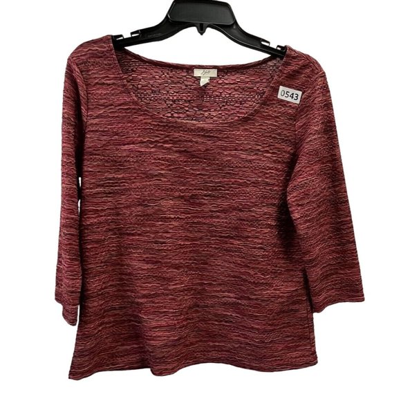 J Jill Women's top Pullover Multicolor Textured Shirt Size M - Picture 1 of 12